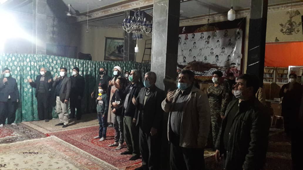 مراسم عزاداري دخت نبي و تجليل از جهادگران و خيرين فاطمي در مسجد قدس بجنورد