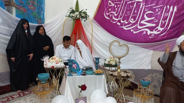 تلاش هاي کانون امام موسي کاظم (ع) فاروج در نيمه شعبان و گراميداشت 18 اسفند؛ از برگزاري مراسم عقد يک زوج جوان در مسجد تا برپايي موکب فرهنگي