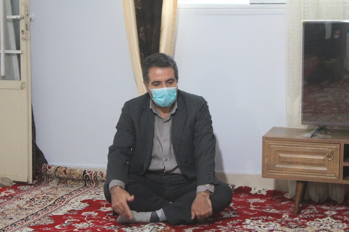 تکريم مادر نوجوان شهيد«احمد حامدي»  از شهداي روستاي ناوه بجنورد